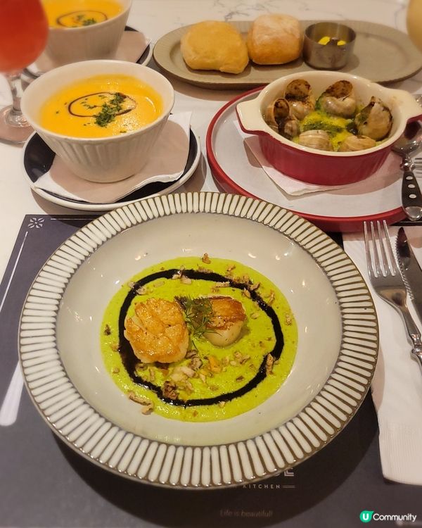 法式烤黃雞🔥🐥香煎帶子😋 法國風情晚餐！🇫🇷