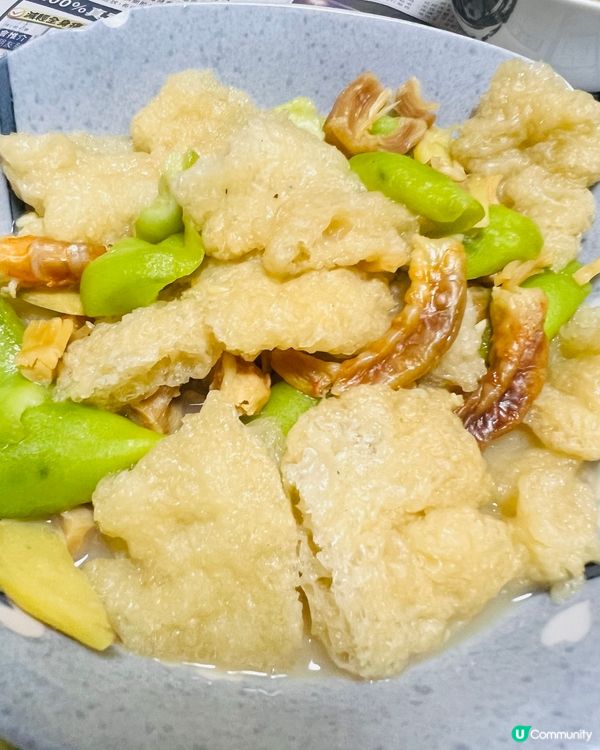 自家制 ～ 勝瓜魚肚瑤柱蝦干煮魚湯