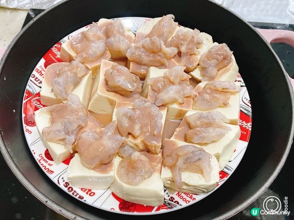 蝦醬蝦滑蒸豆腐