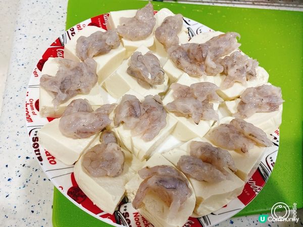 蝦醬蝦滑蒸豆腐