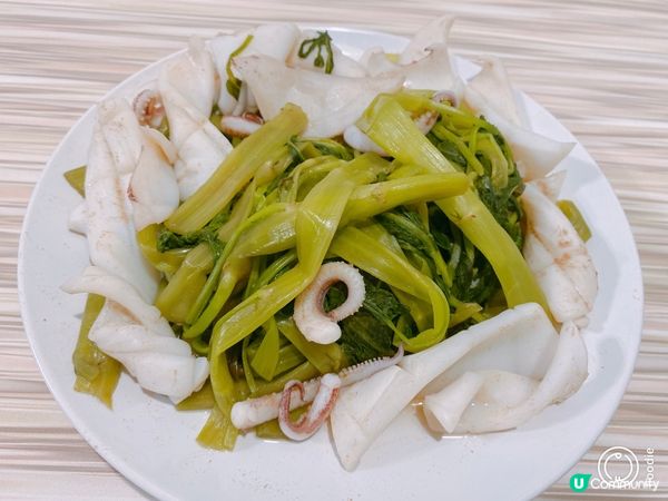 蝦醬通菜鮮魷🦑