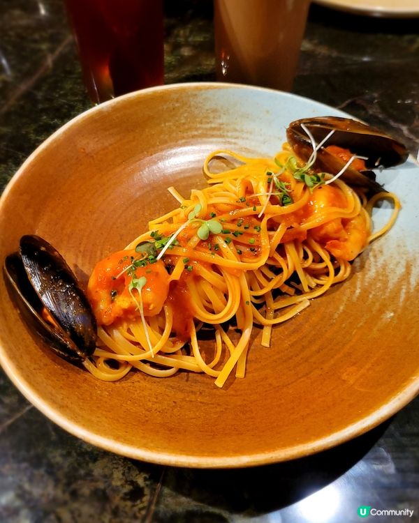 香辣海鮮意粉🍝！料足味正超開胃😋！