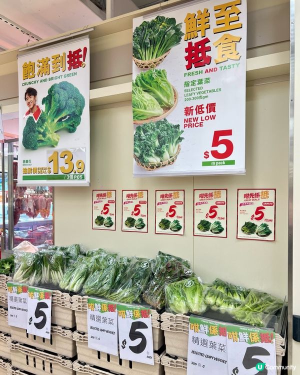 惠康葉菜$5包🥬 抵到喊😱