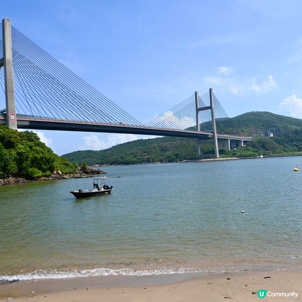 馬灣遺歲一八六八，碧海長橋共落霞