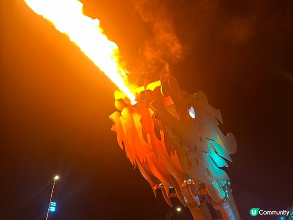 峴港巨龍噴火🔥💦，我哋企龍頭位體驗熱浪！