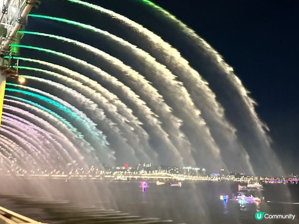 🇰🇷首爾盤浦大橋月光彩虹噴泉🌈週日夜晚真的超有氣氛！