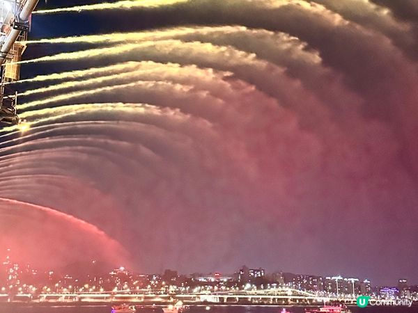 🇰🇷首爾盤浦大橋月光彩虹噴泉🌈週日夜晚真的超有氣氛！