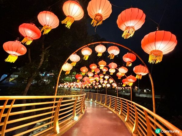 漳州古城西飄帶人行天橋大紅燈籠高高掛🏮