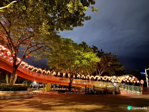 漳州古城西飄帶人行天橋大紅燈籠高高掛🏮