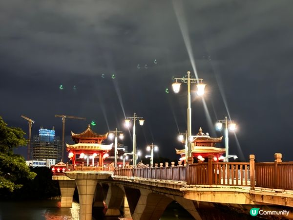 漳州古城西飄帶人行天橋大紅燈籠高高掛🏮