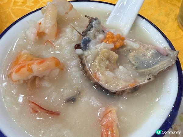 三紀砂鍋粥套餐，有蝦膏蟹粥，滷水拼盤，