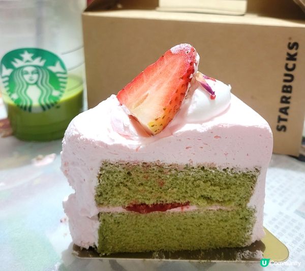 士多啤梨櫻花抹茶雪芳蛋糕