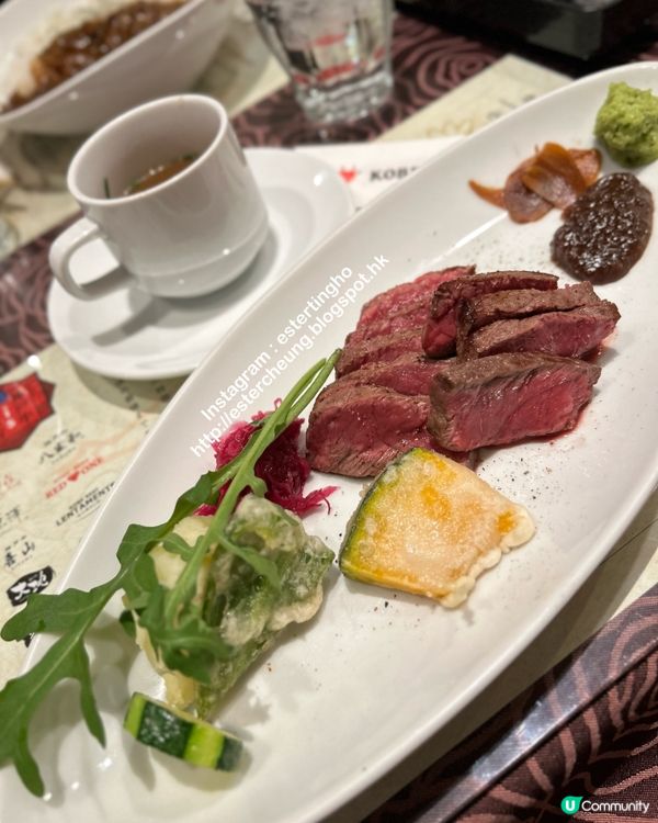 2800yen 🥩 A5 神戶牛赤身牛排晚餐