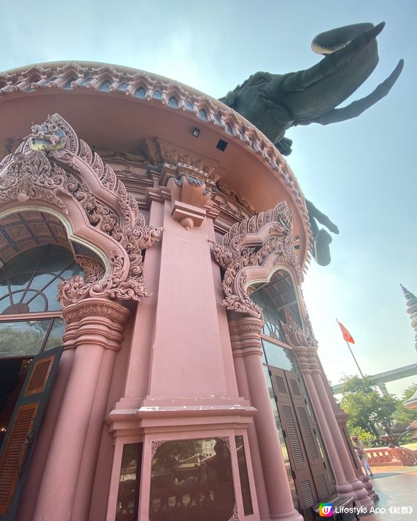 曼谷必打卡粉色寺廟 「三頭象神博物館」