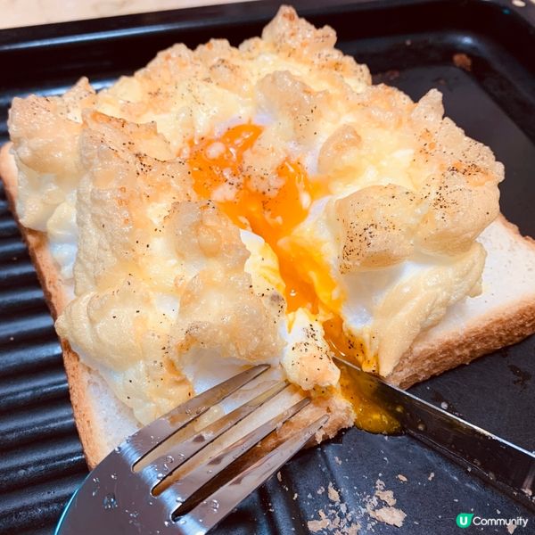雲朵流心蛋多士食譜