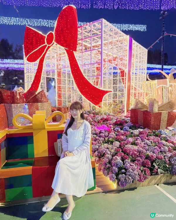 🌸花展中的巨型禮物盒🎁