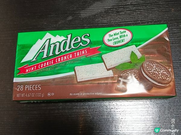 Andes mint cookie crunch thins