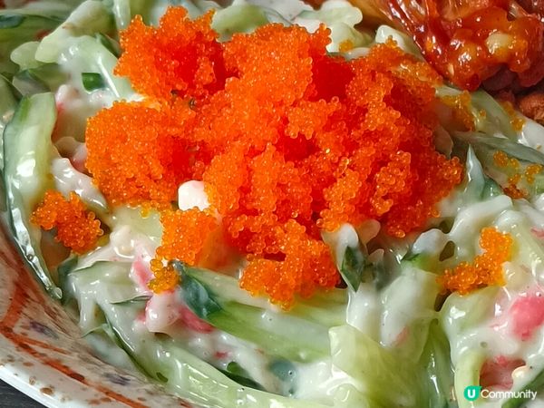 青瓜蟹柳蟹籽沙律