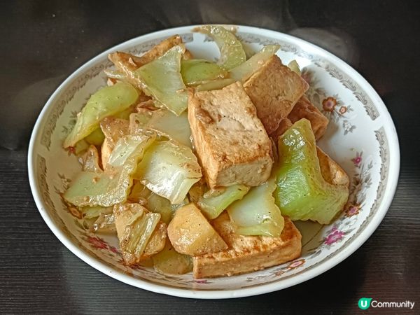 大醬炆大芥菜煎豆腐