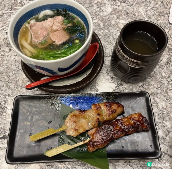 串燒配牛肉烏冬👍👍😋😋正