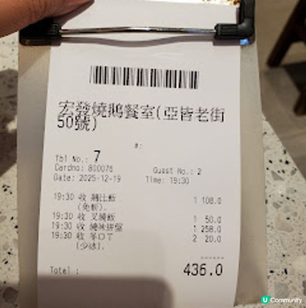 宏發燒鵝餐室．三十年功力無花假！