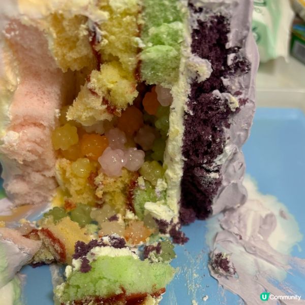 ❤️ 彩虹蛋糕暗藏金瓶糖