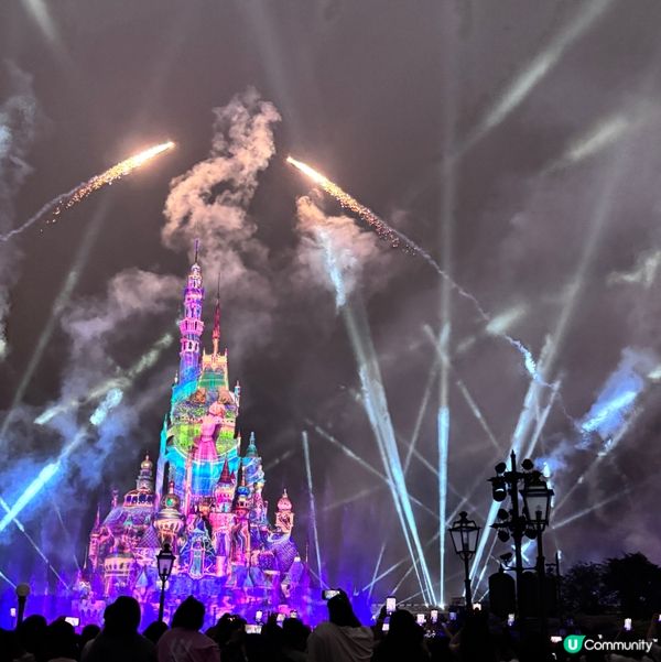 香港迪士尼樂園煙花夜景! 如果你都鍾意我嘅分享如果都鍾意我嘅...