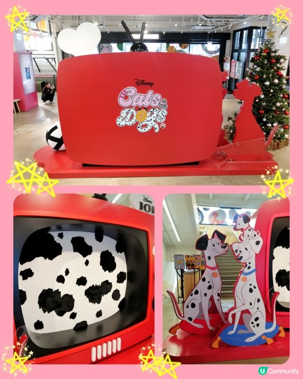 經典迪士尼貓狗🐈🐕角色聖誕打卡位@中環街市😊❤️💜