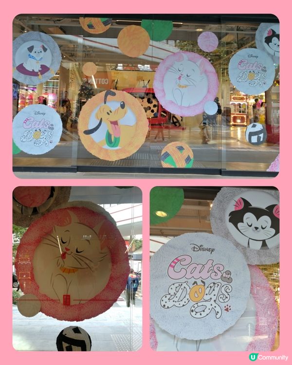 經典迪士尼貓狗🐈🐕角色聖誕打卡位@中環街市😊❤️💜