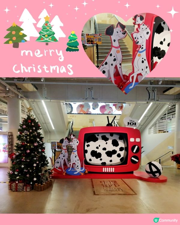 經典迪士尼貓狗🐈🐕角色聖誕打卡位@中環街市😊❤️💜