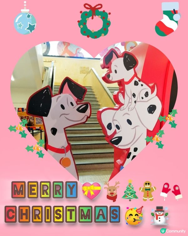 經典迪士尼貓狗🐈🐕角色聖誕打卡位@中環街市😊❤️💜