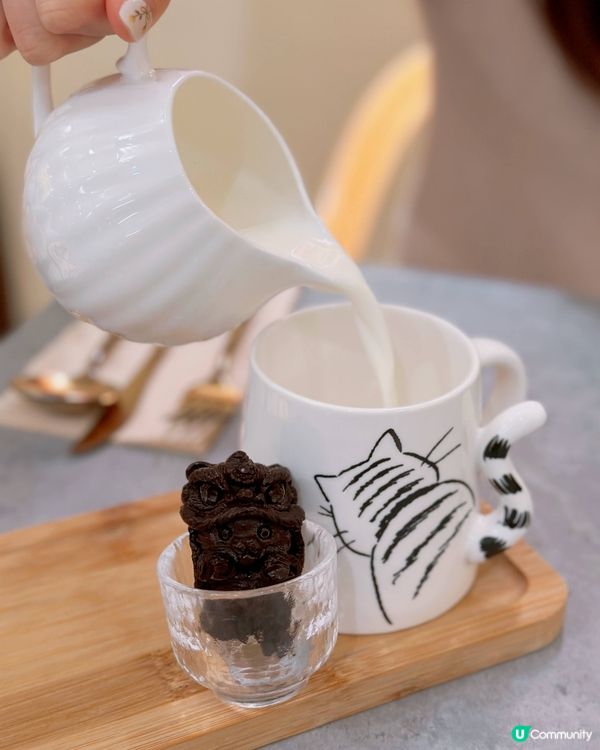 銅鑼灣和風木系cafe🌿可愛貓貓朱古力❤️‍🔥