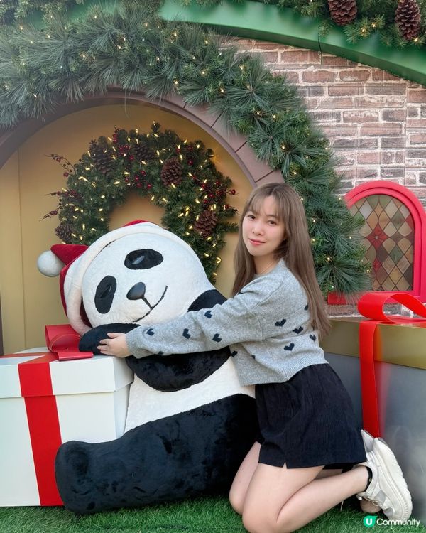 聖誕節🎄熊貓裝飾😍西九打卡📸