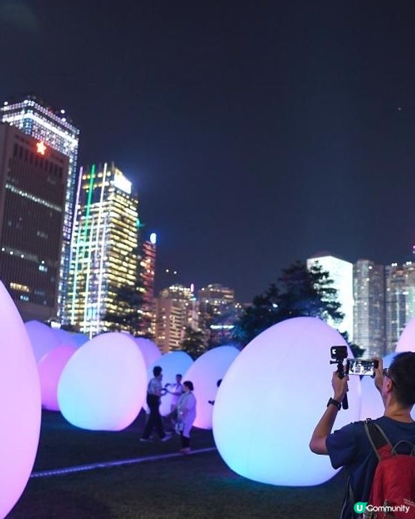 [teamLab：光漣]逾200個發光蛋正式點亮添馬公園