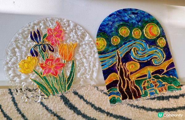 #玻璃彩畫  #小夜燈  ❤️