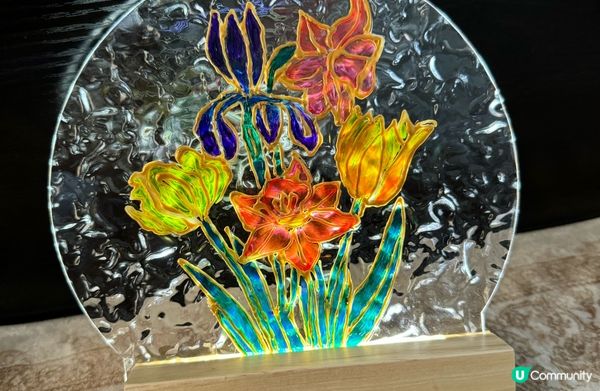 #玻璃彩畫  #小夜燈  ❤️