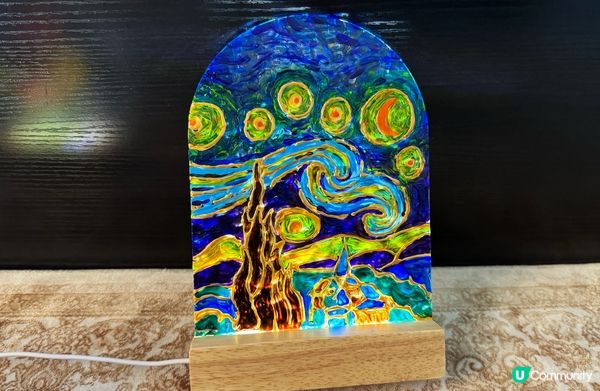 #玻璃彩畫  #小夜燈  ❤️