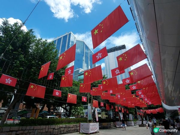 栢麗大道打卡📸  國旗區旗旗海飄揚