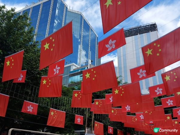 栢麗大道打卡📸  國旗區旗旗海飄揚