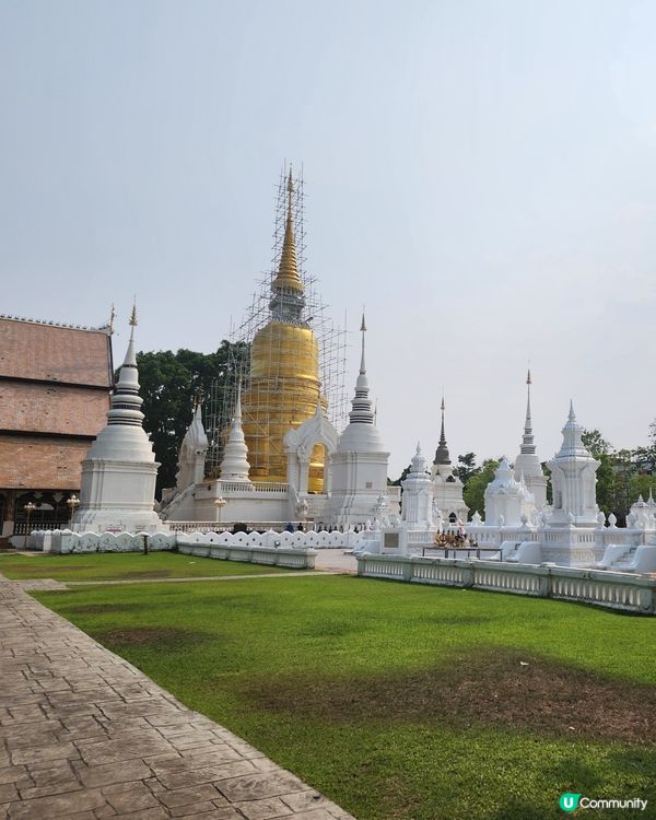 清邁松達寺Wat Suan Dok，寺廟內供奉著泰國最大的金...