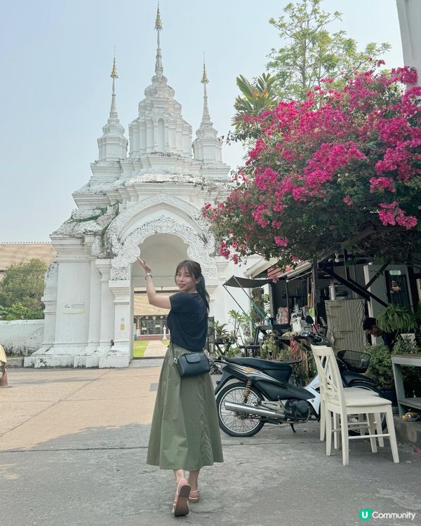 清邁松達寺Wat Suan Dok，寺廟內供奉著泰國最大的金...