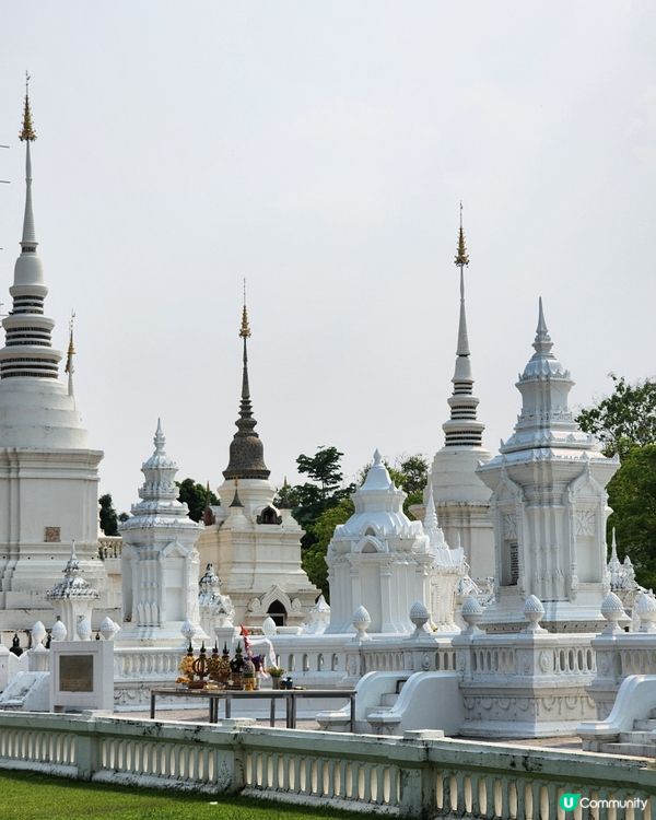 清邁松達寺Wat Suan Dok，寺廟內供奉著泰國最大的金...