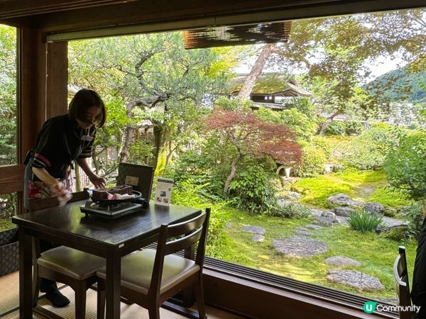 嵐山豆腐盛宴😋欣賞庭園景致💚🍃