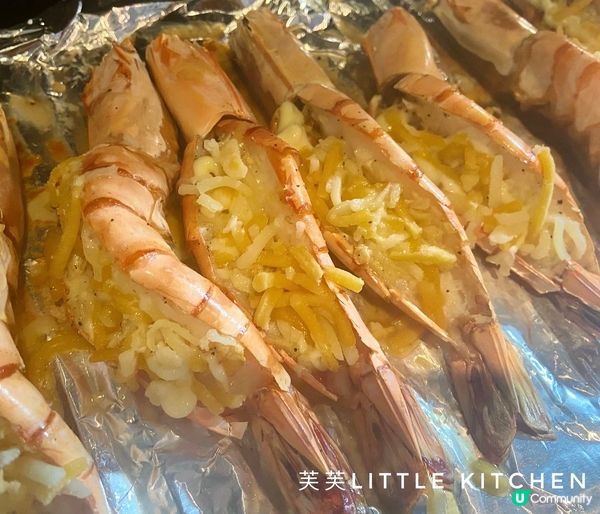 #簡易宴客菜食譜 #芝士蒜蓉焗大蝦