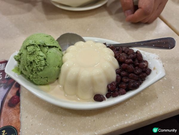 抹茶雪糕+奶凍+紅豆