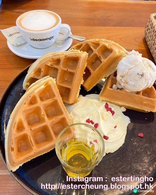 木系悠閒樓上咖啡店♥嘆個野莓窩夫下午茶