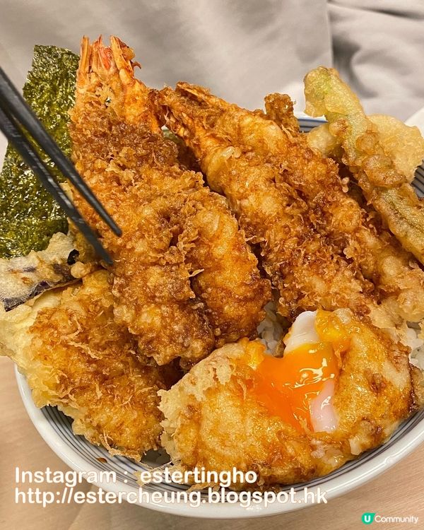 🍱 🍤 😋 大滿足的天婦羅丼