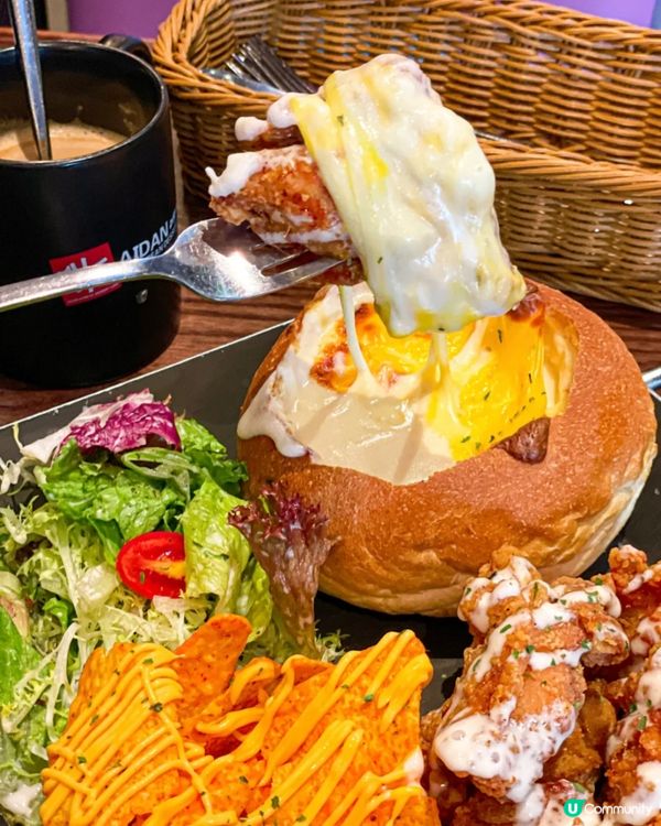 🤤熔岩芝士炸雞麵包🍗芝士控必去