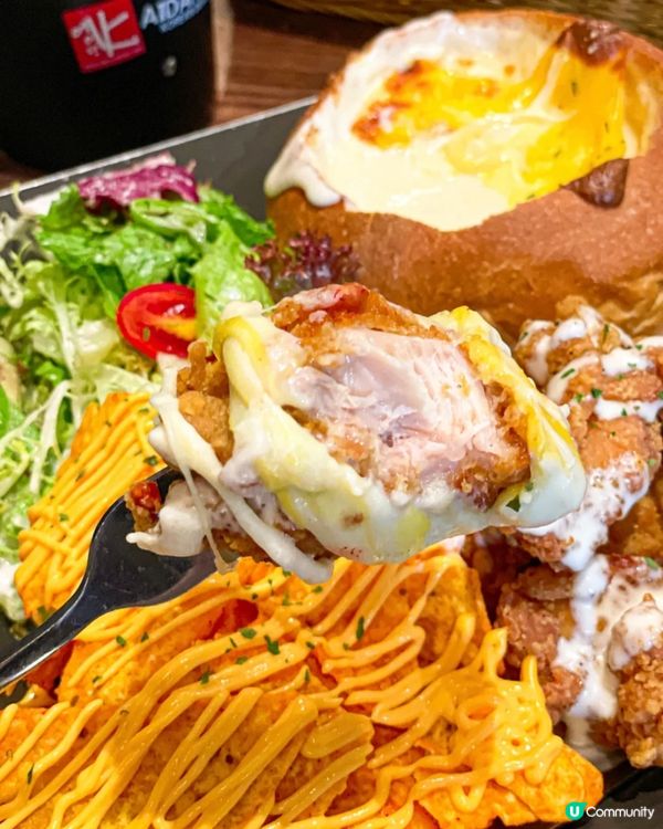 🤤熔岩芝士炸雞麵包🍗芝士控必去