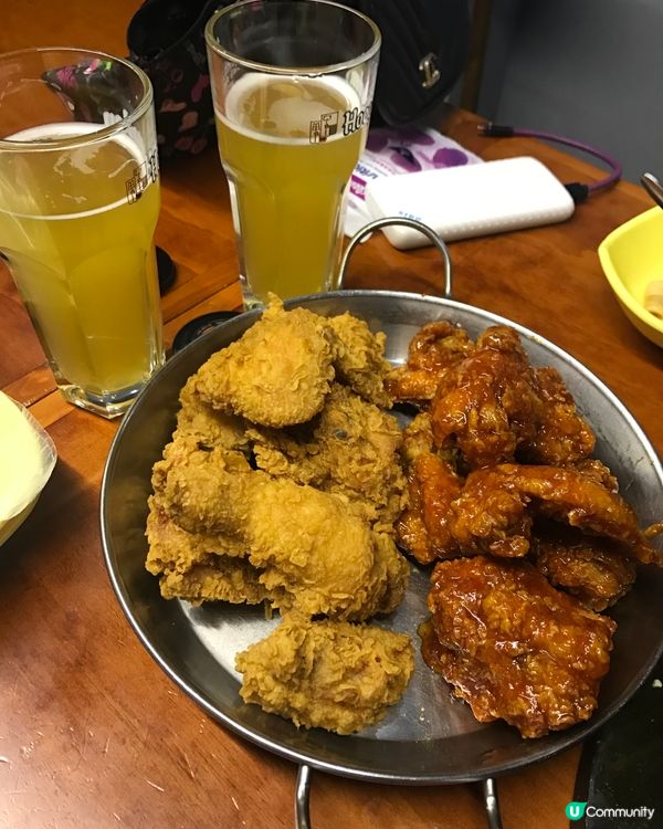 韓式炸雞真的很吸引喲！和啤酒絕配♡